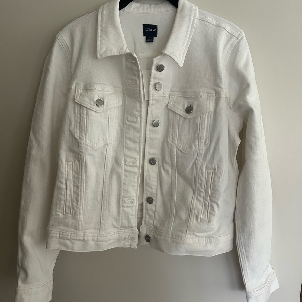 J. Crew Women's White Jean Jacket